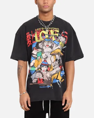 73 Studio X Cartoon Network South Park Lets Fighting Love Vintage T-Shirt Black Acidwash
