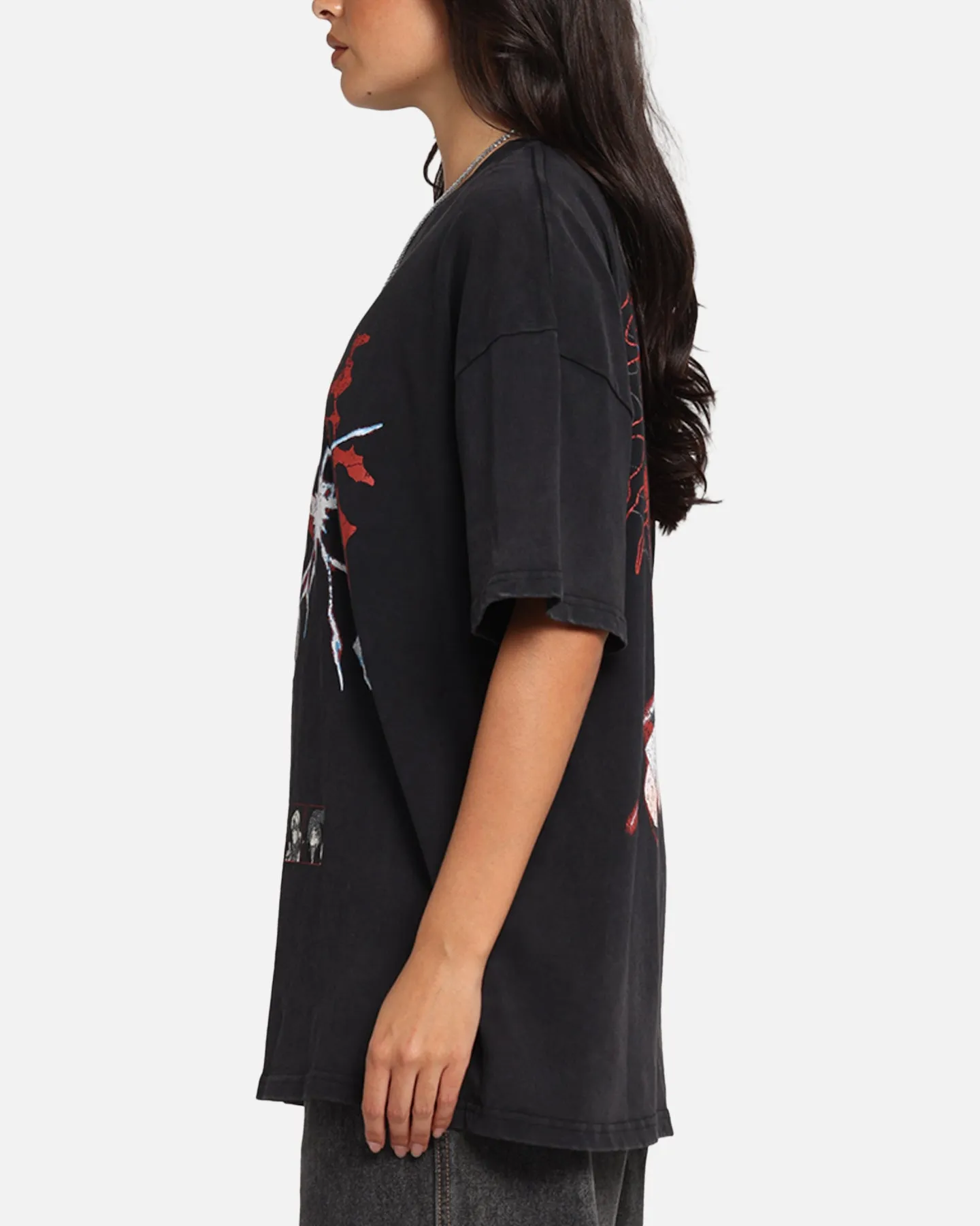 73 Studio X Naruto Sasuke Abandon Vintage T-Shirt Black Acidwash