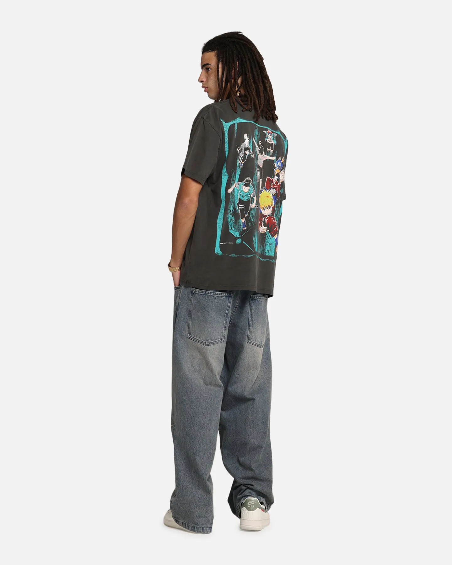 73 Studio X Naruto Sasuke Retrieval Heavy T-Shirt Black Wash