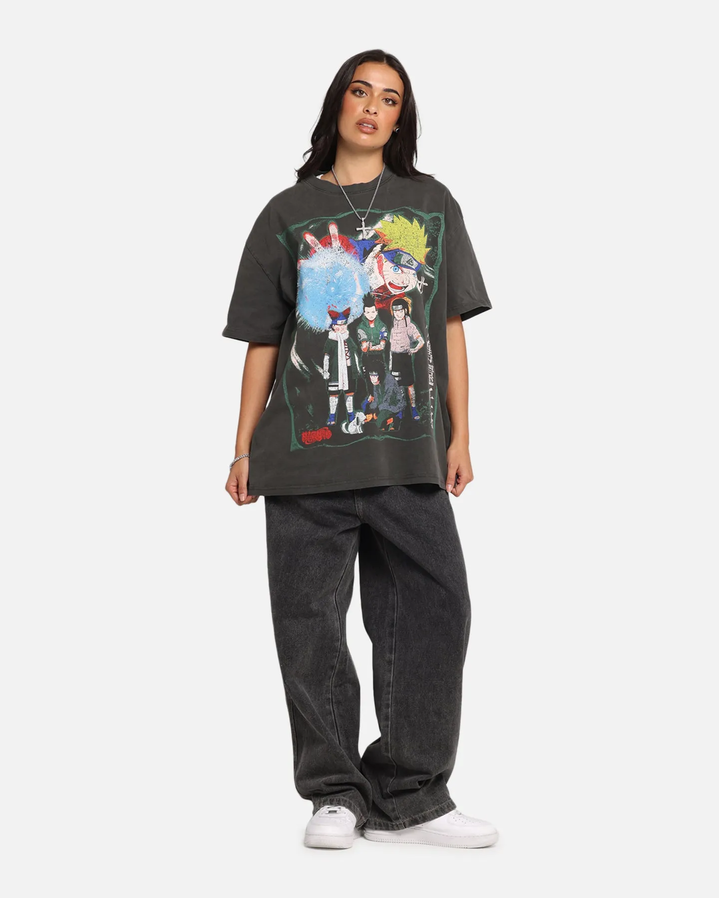 73 Studio X Naruto Sasuke Retrieval Heavy T-Shirt Black Wash