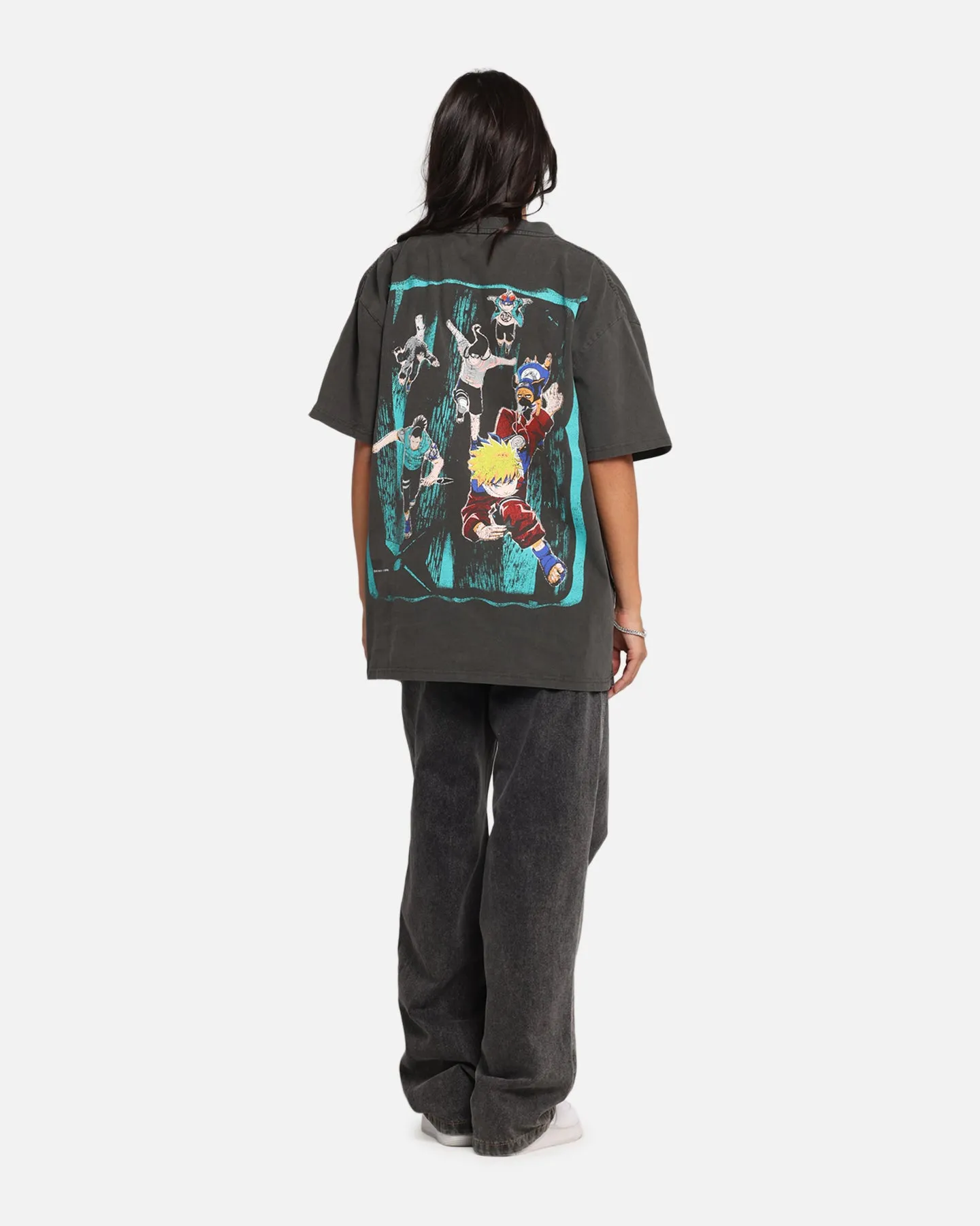 73 Studio X Naruto Sasuke Retrieval Heavy T-Shirt Black Wash
