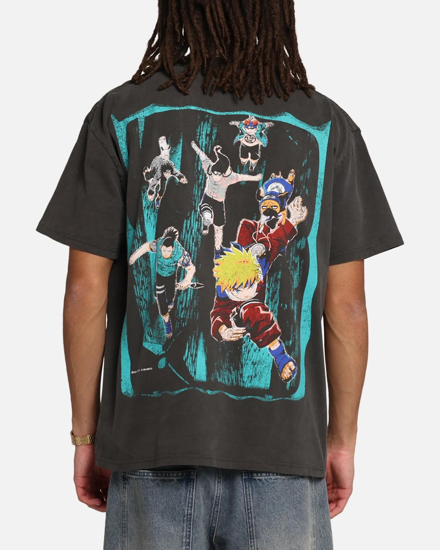 73 Studio X Naruto Sasuke Retrieval Heavy T-Shirt Black Wash