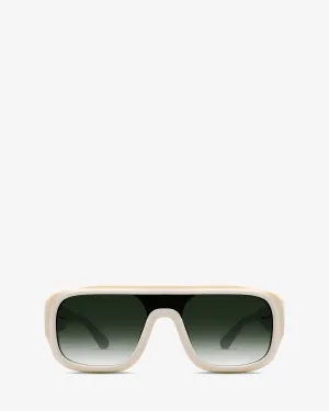 AriZona x Thierry Lasry - 57mm Shield Sunglasses - (Ivory/Teal)