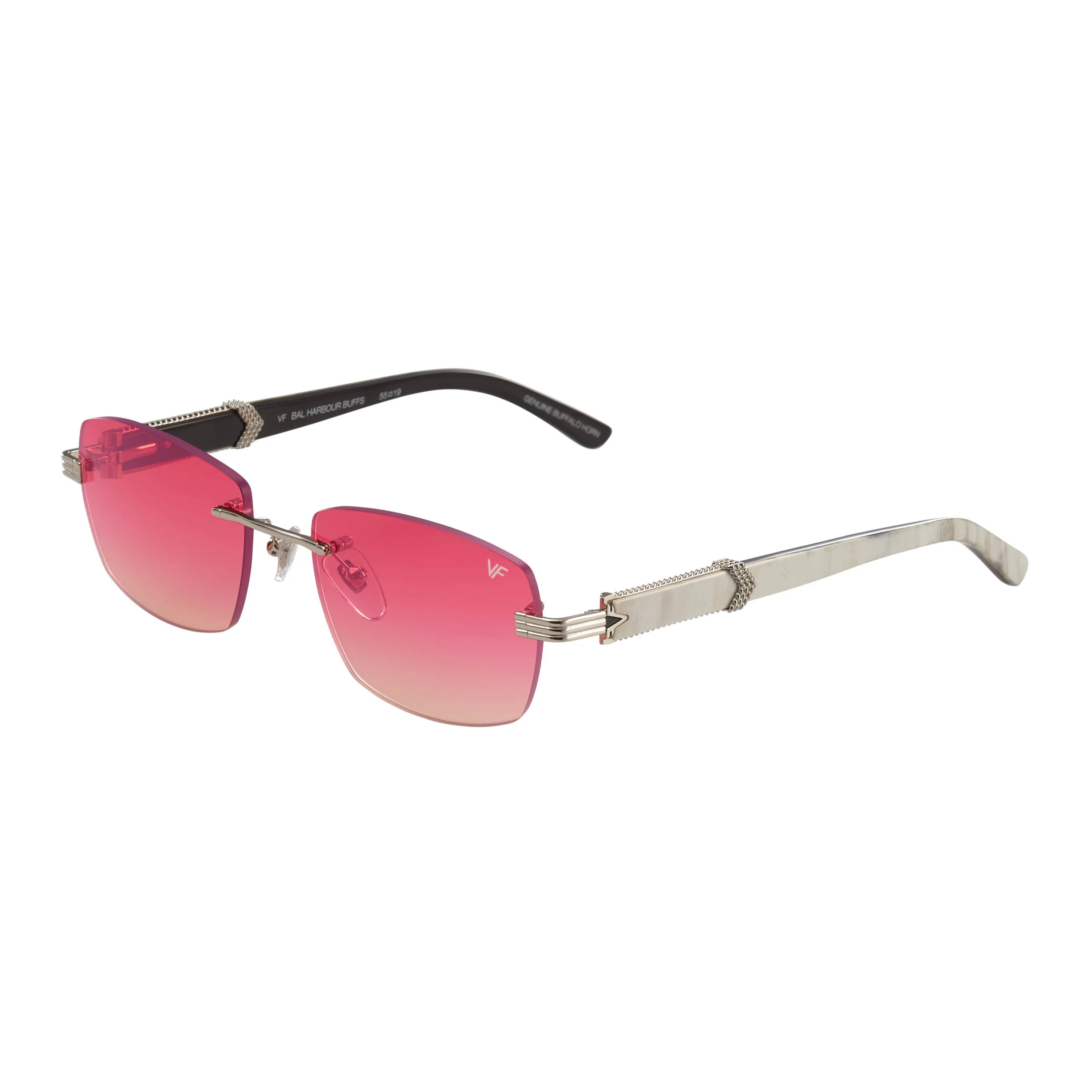 Bal Harbour Buffs Rimless White Buffalo Horn 24KT White Gold