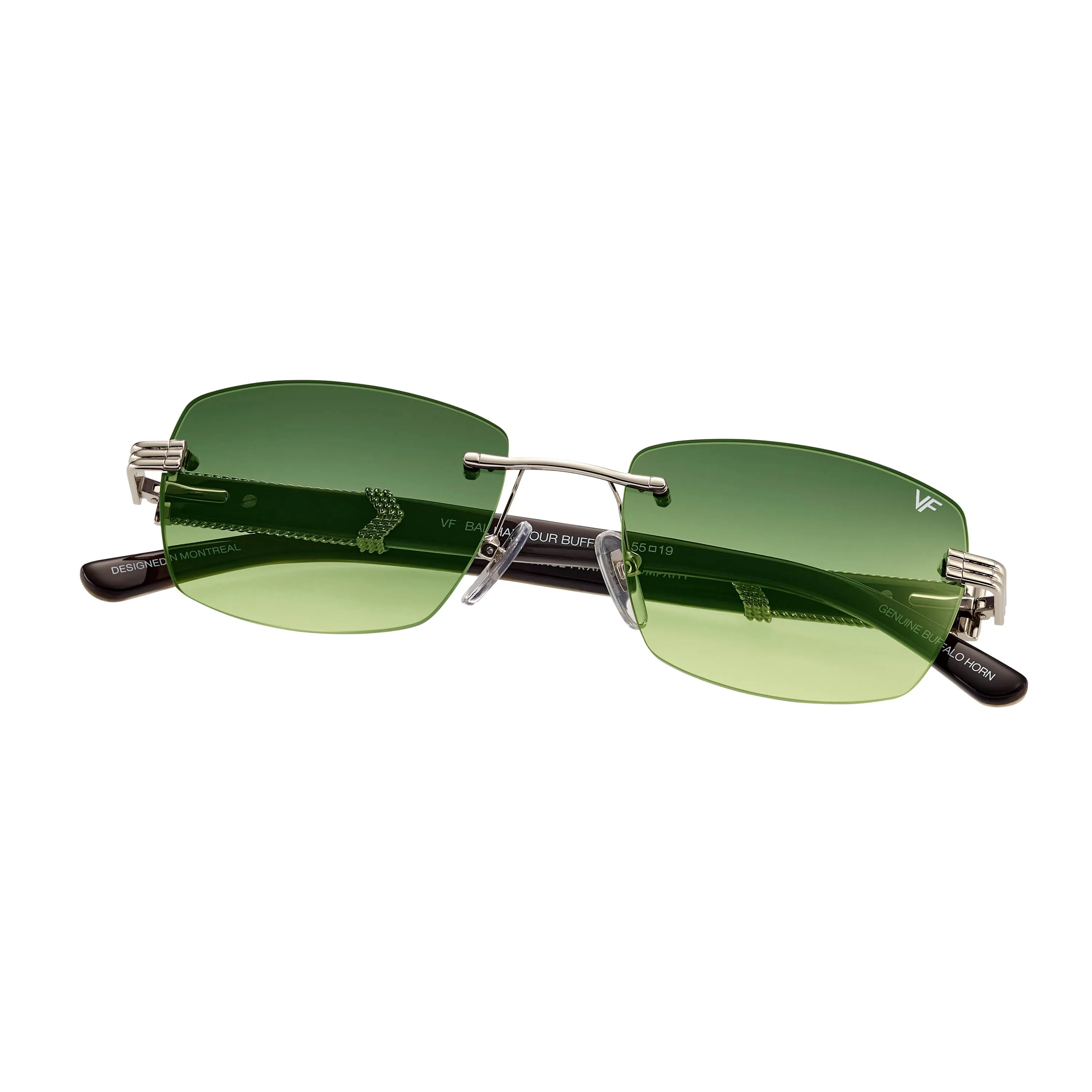 Bal Harbour Buffs Rimless White Buffalo Horn 24KT White Gold