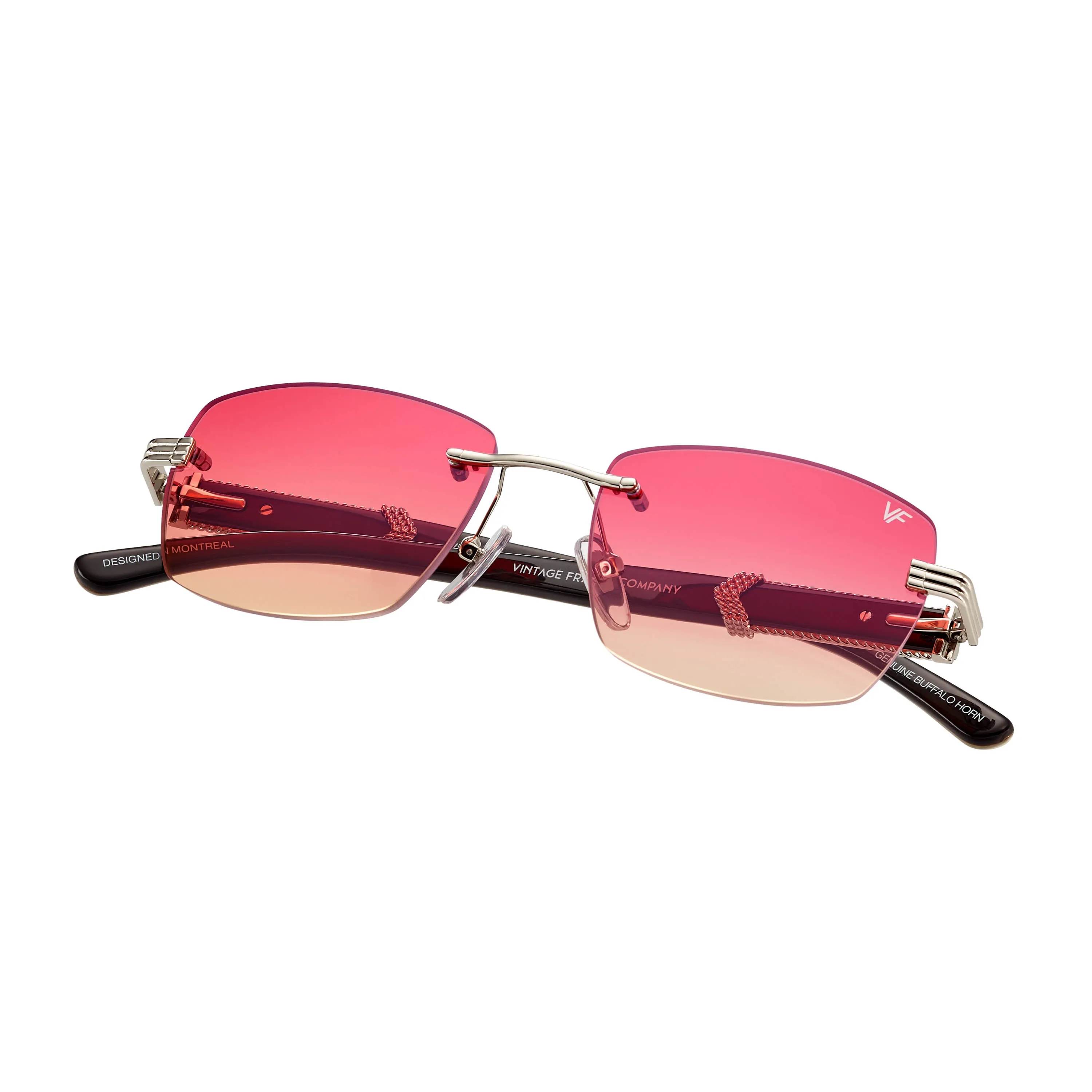 Bal Harbour Buffs Rimless White Buffalo Horn 24KT White Gold