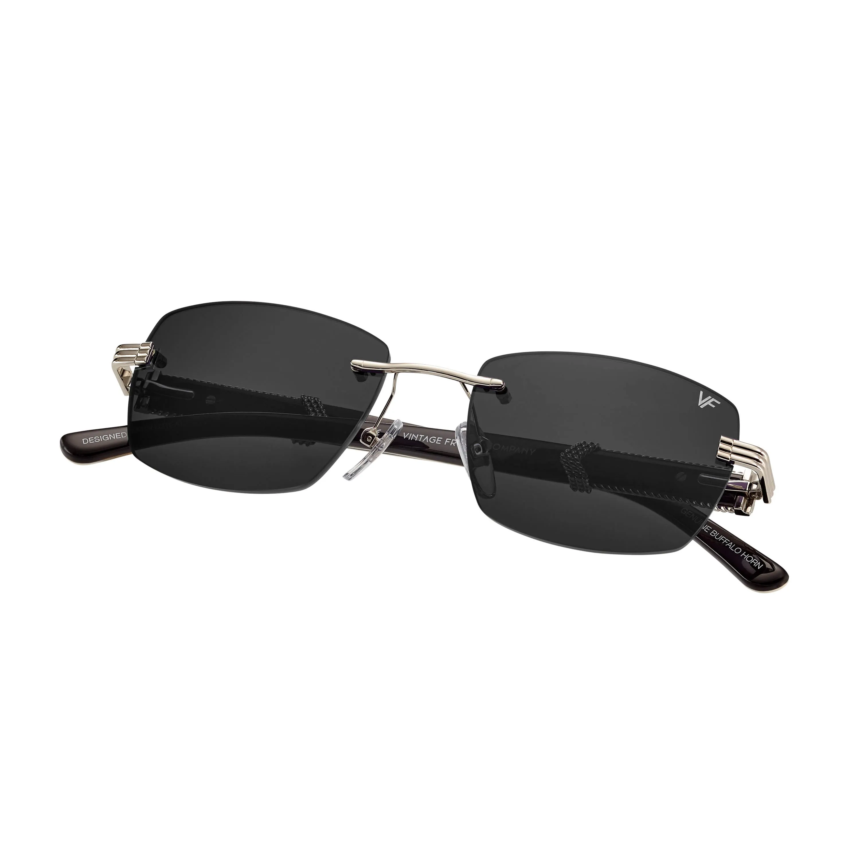 Bal Harbour Buffs Rimless White Buffalo Horn 24KT White Gold