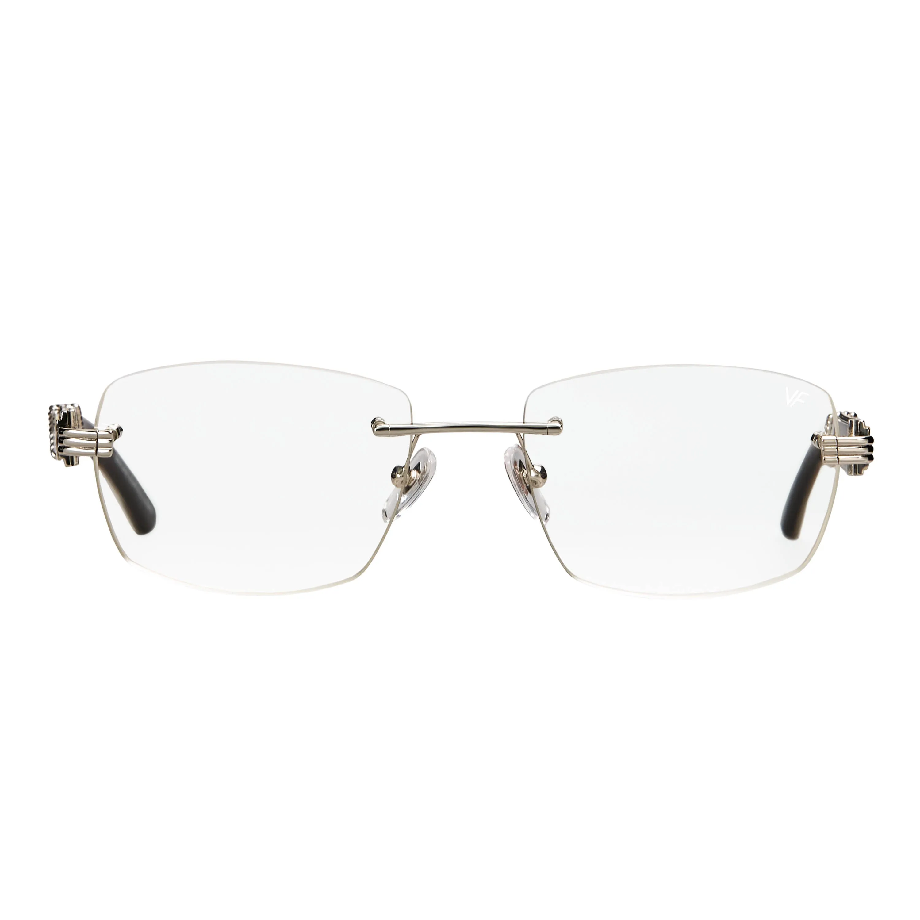 Bal Harbour Buffs Rimless White Buffalo Horn 24KT White Gold