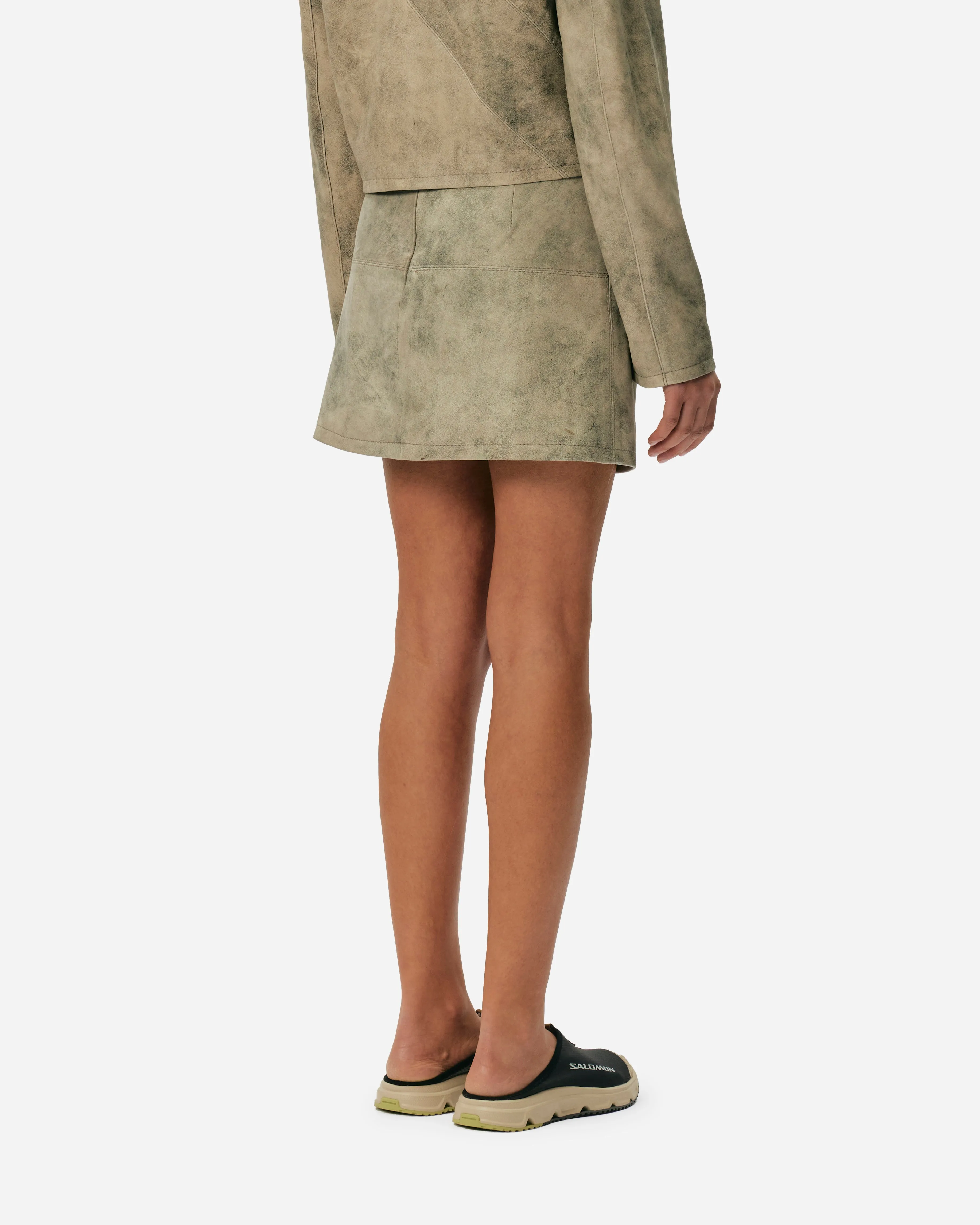 Beat Leather Skirt