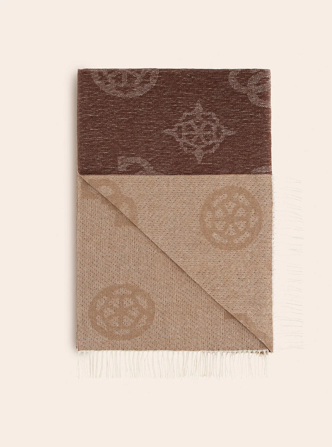 Brown Logo Peony Blanket