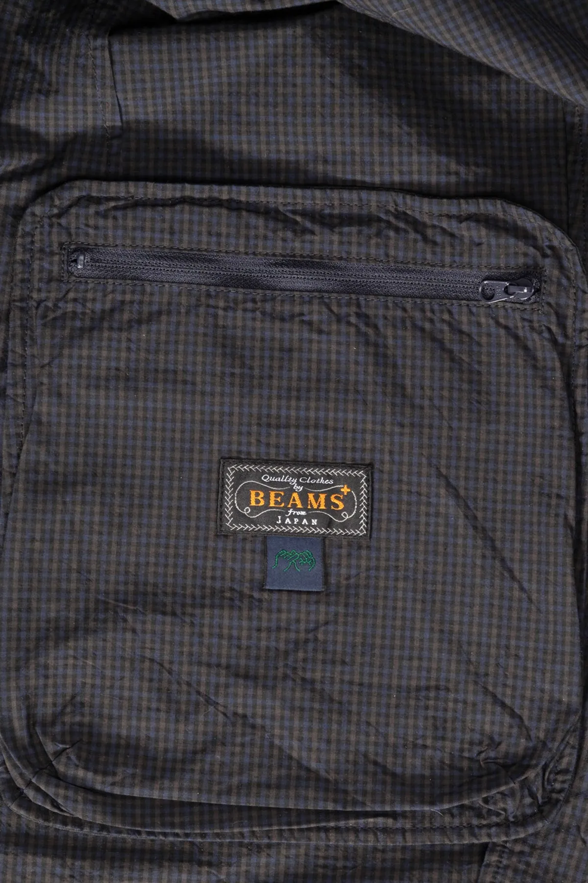 Canoe Club x Beams  3B Packable Jacket - Blackwatch Minicheck