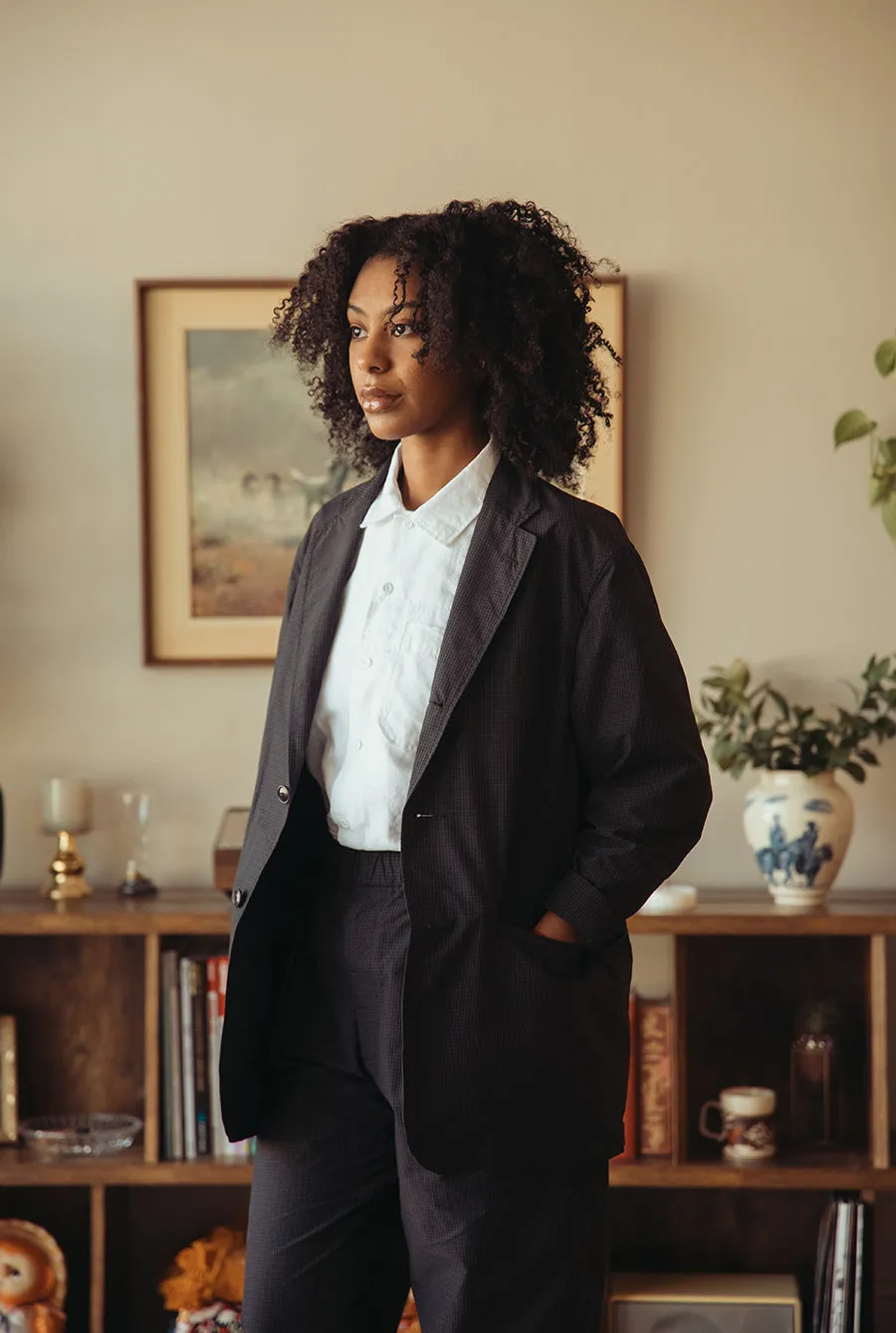 Canoe Club x Beams  3B Packable Jacket - Blackwatch Minicheck