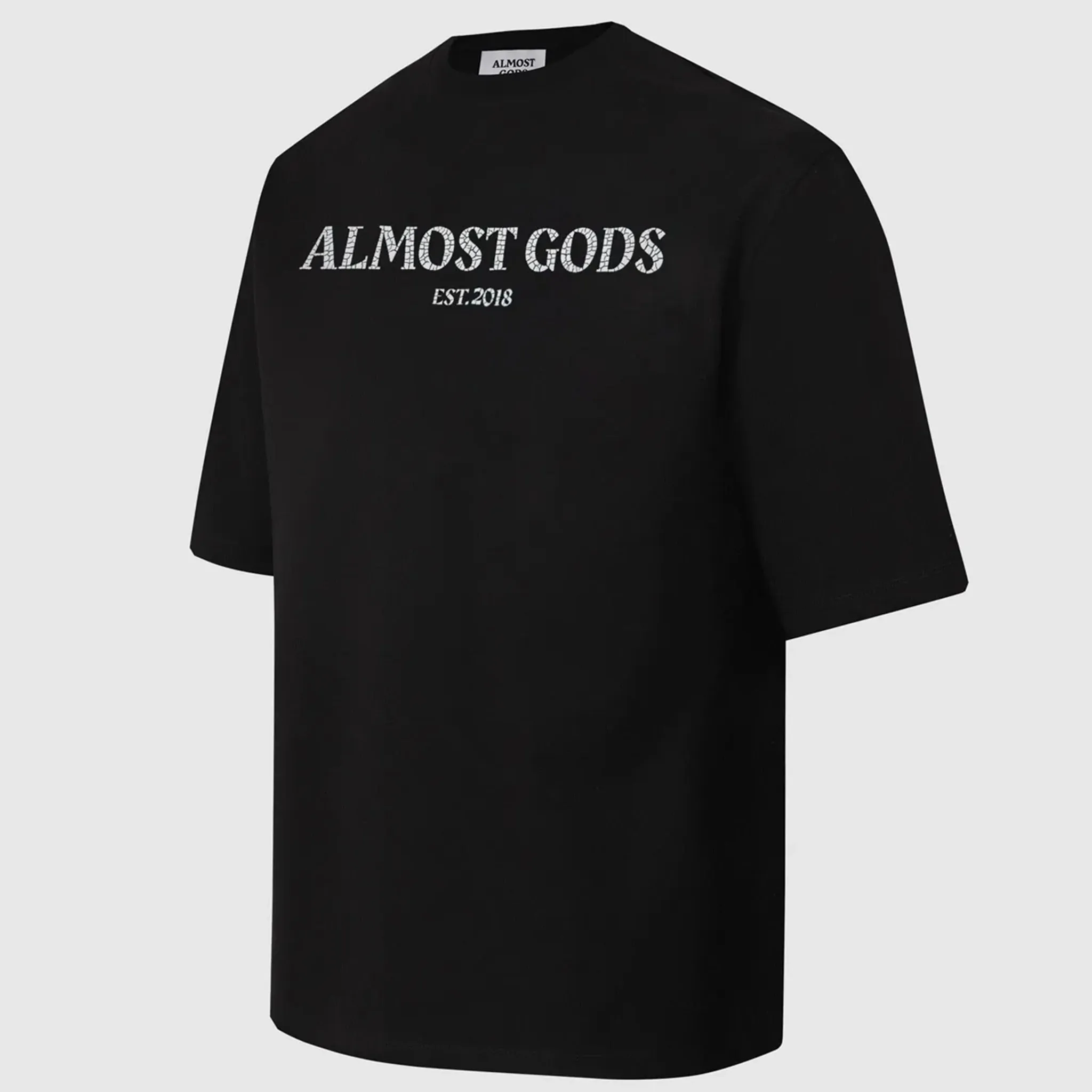 Cracked Logo Relaxed Tee (Black)