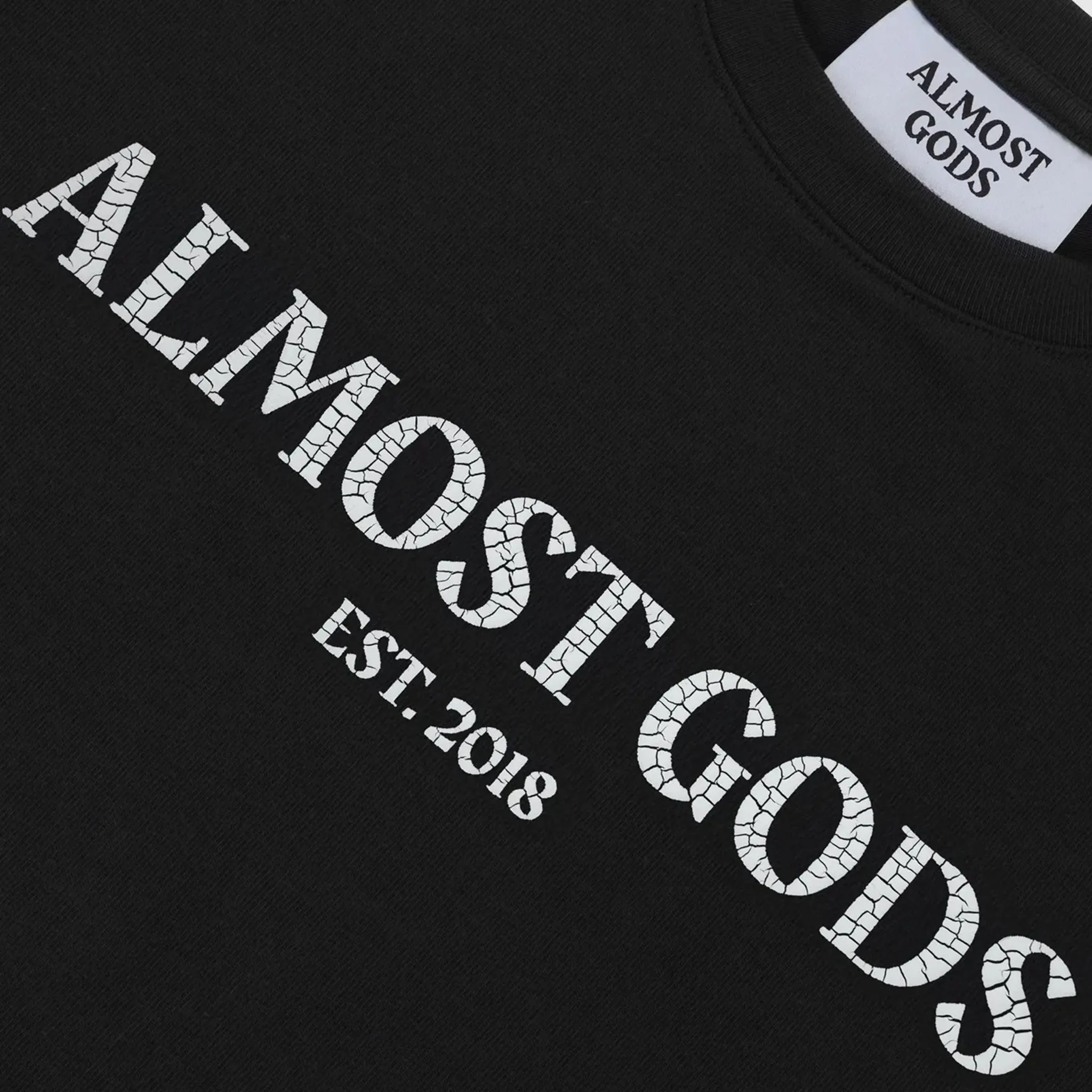 Cracked Logo Relaxed Tee (Black)
