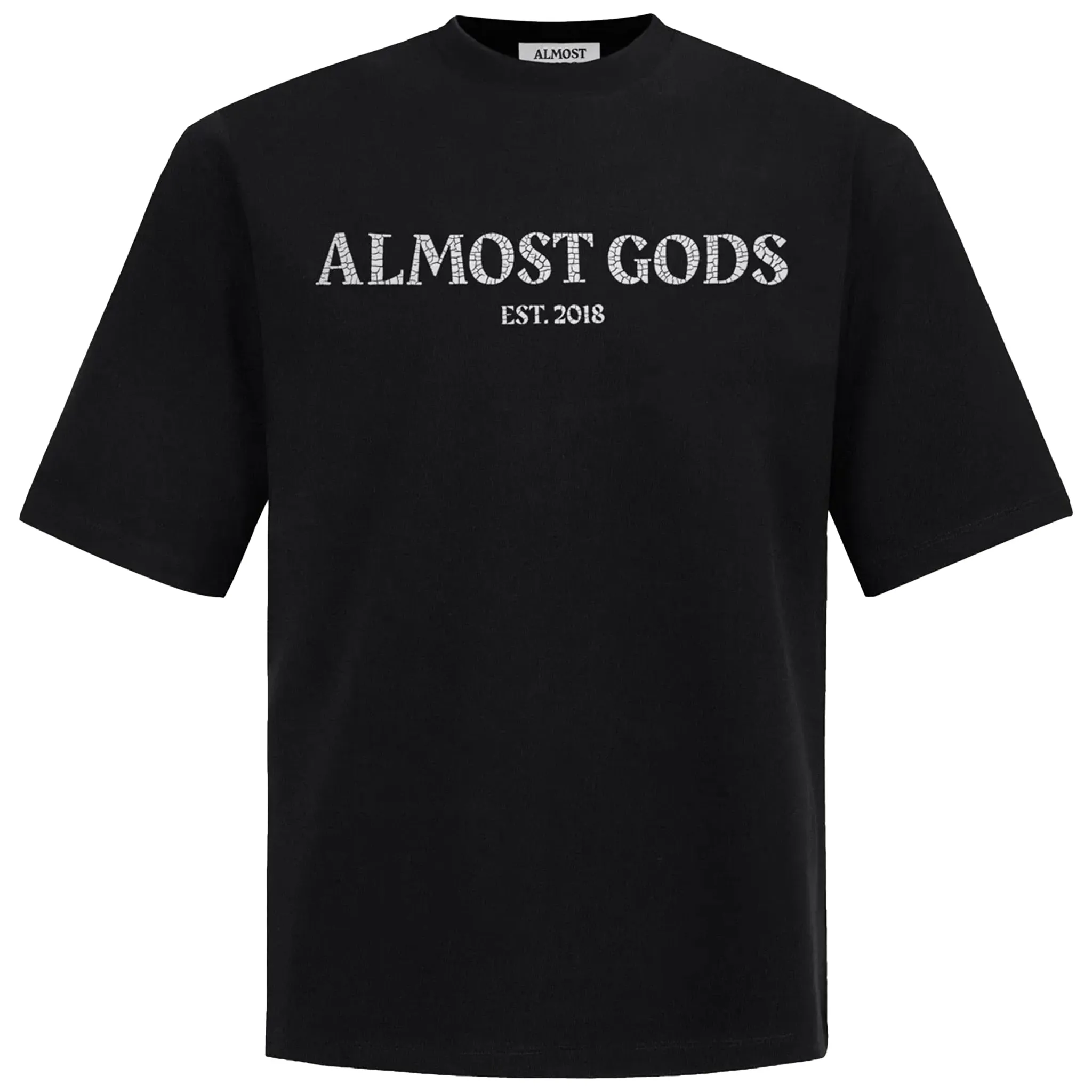 Cracked Logo Relaxed Tee (Black)