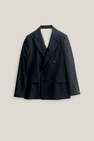 DOUBLE-BREASTED PEAK BLAZER