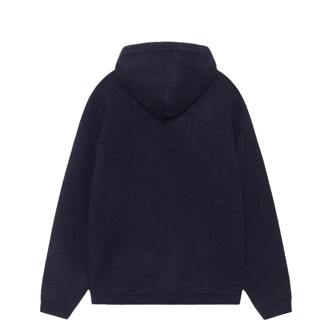 HOODED ZIP SWEATER NAVY