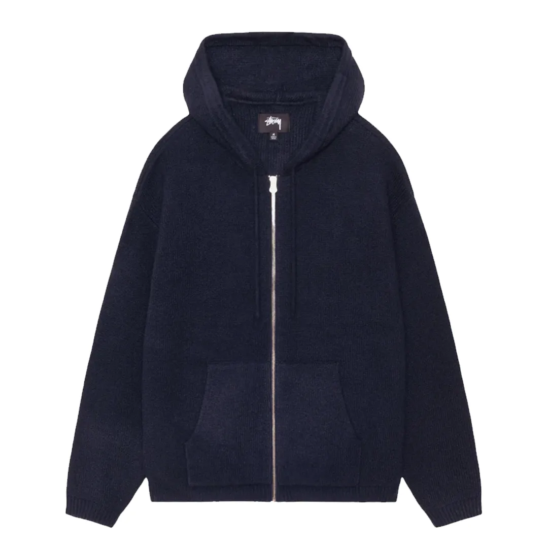 HOODED ZIP SWEATER NAVY