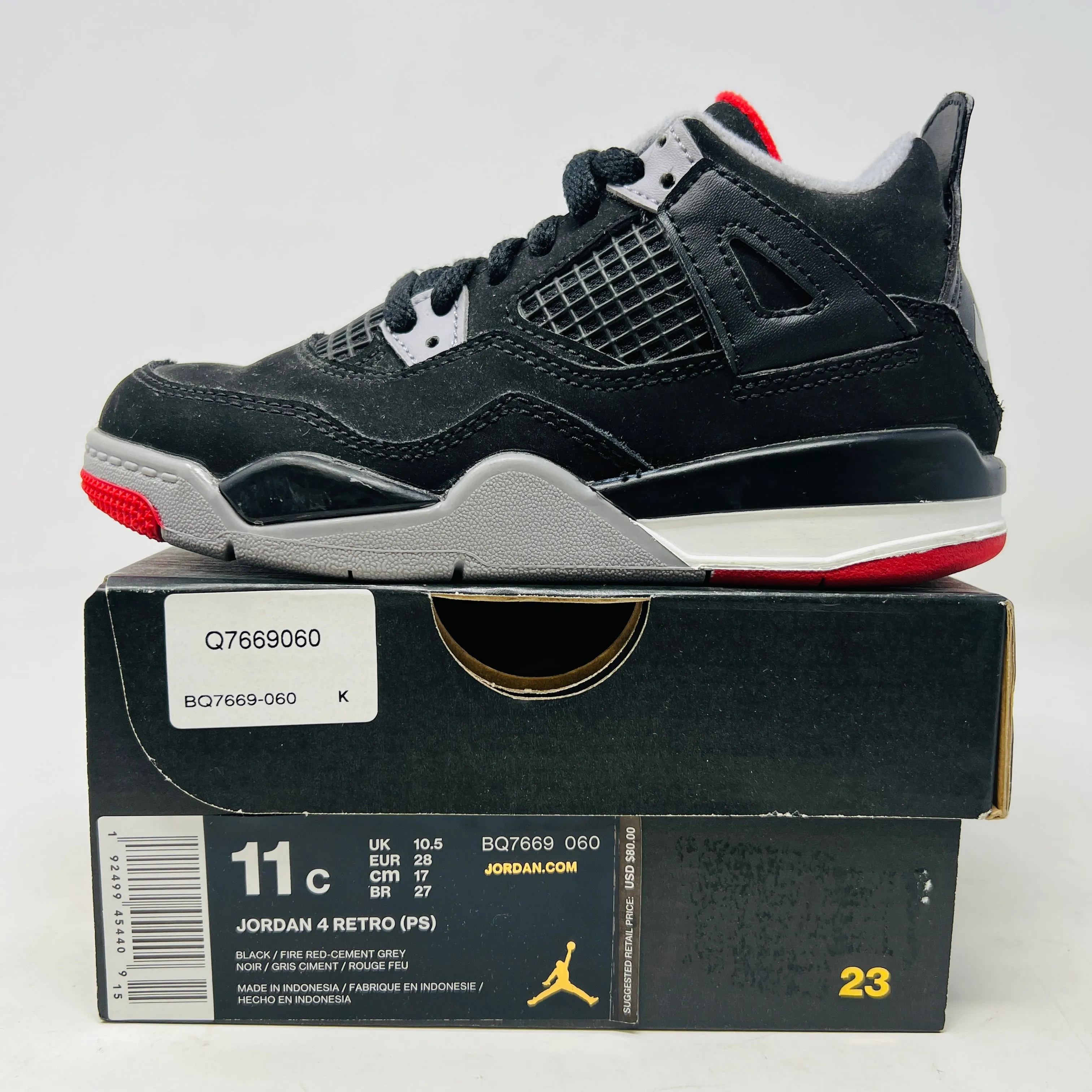 Jordan 4 Retro Bred (2019) (PS)