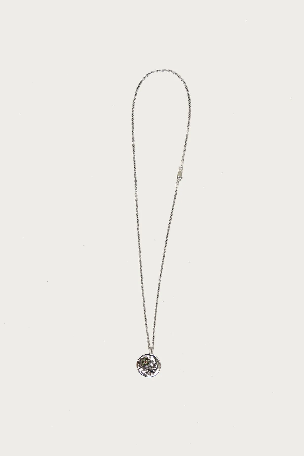 Necklace - Head/Green Flower