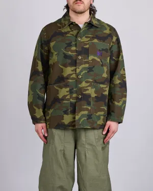 Needles D.N. Coverall Jacket Cotton Ripstop Woodland Camo