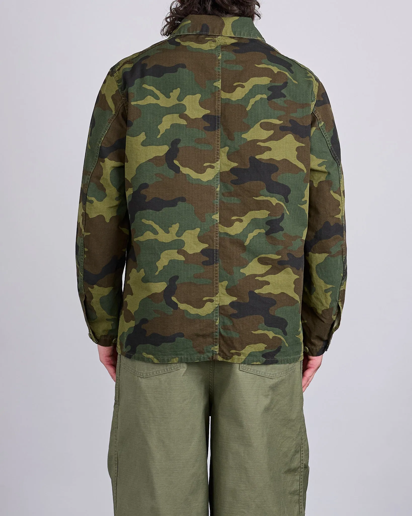 Needles D.N. Coverall Jacket Cotton Ripstop Woodland Camo