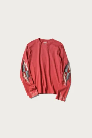 Ortega Jersey Crew Long Sleeve T - Red