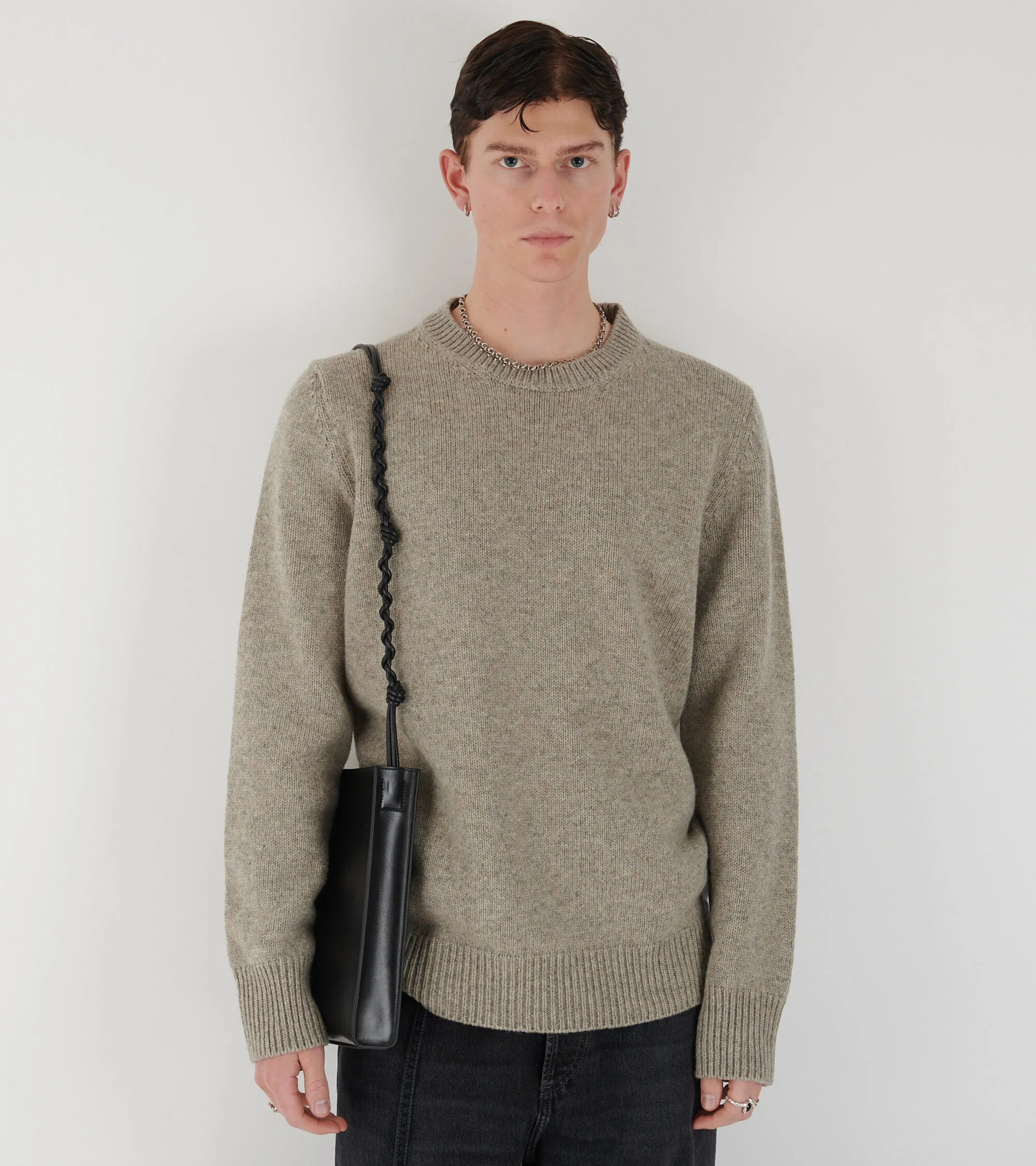 Relaxed Wool Knit Beige/Grey