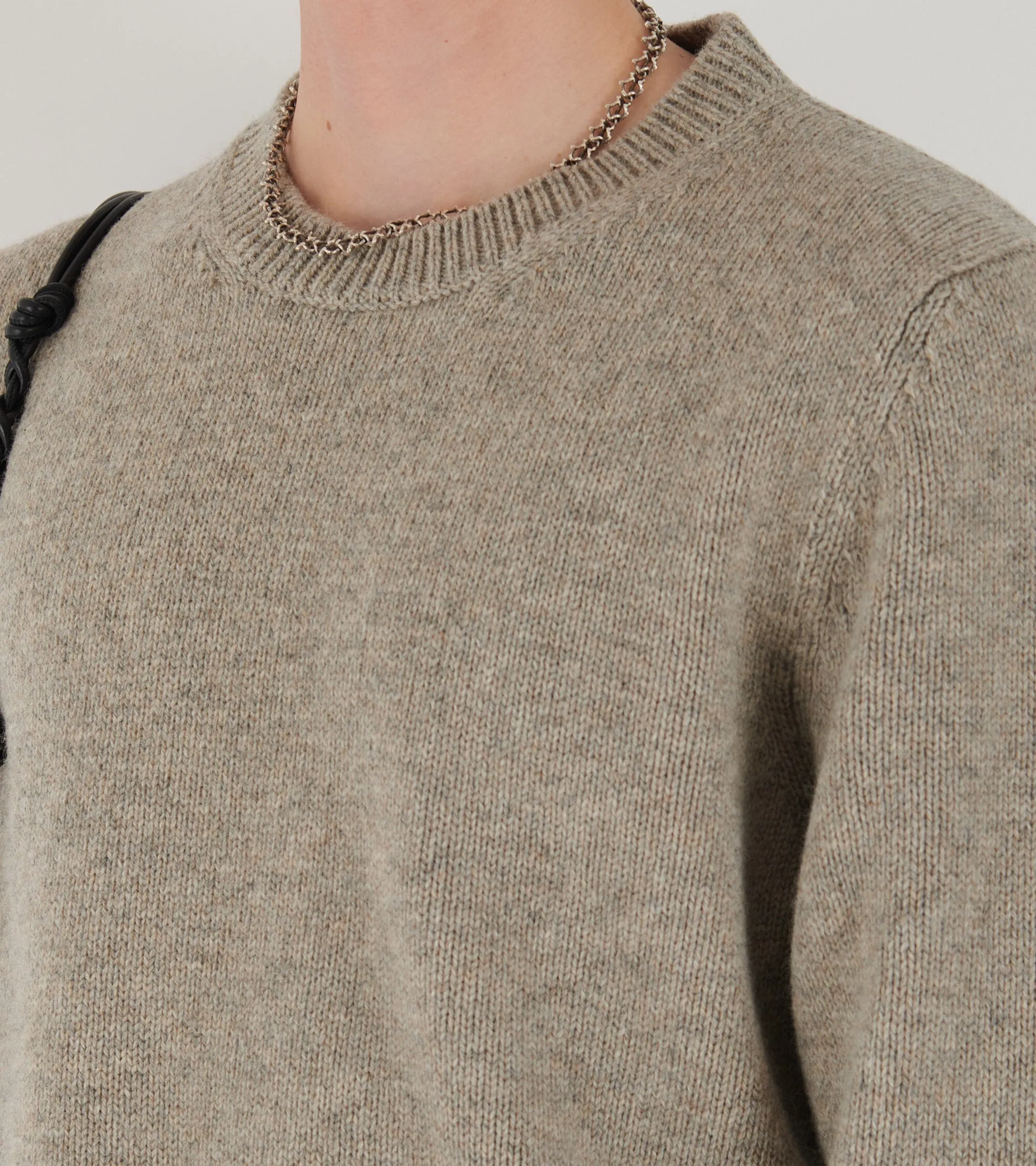 Relaxed Wool Knit Beige/Grey