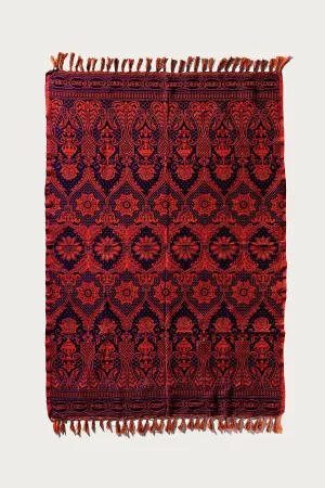 Reversible Jacquard Rug - Navy Blue