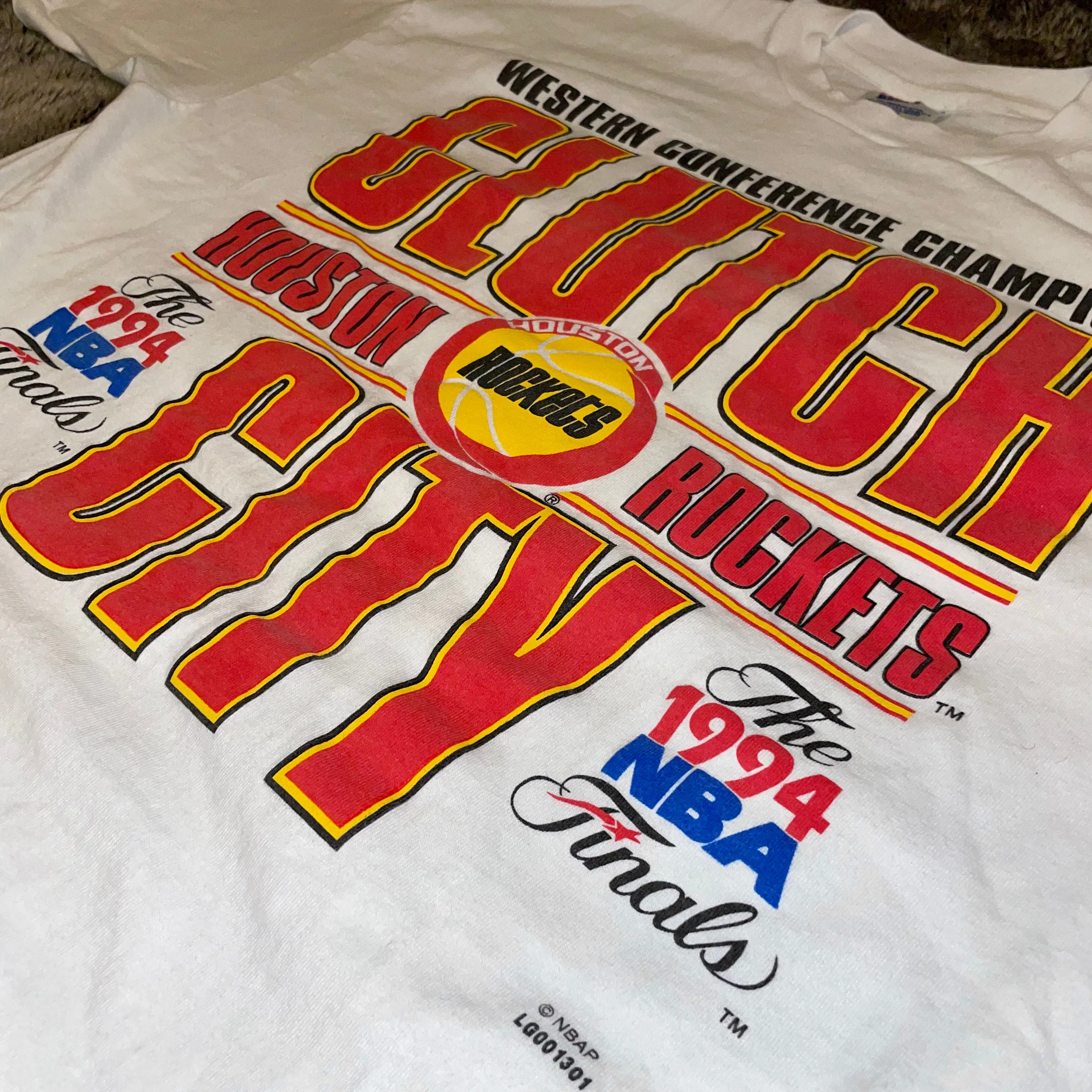 Rockets 1994 Clutch City Champs Tee (White)