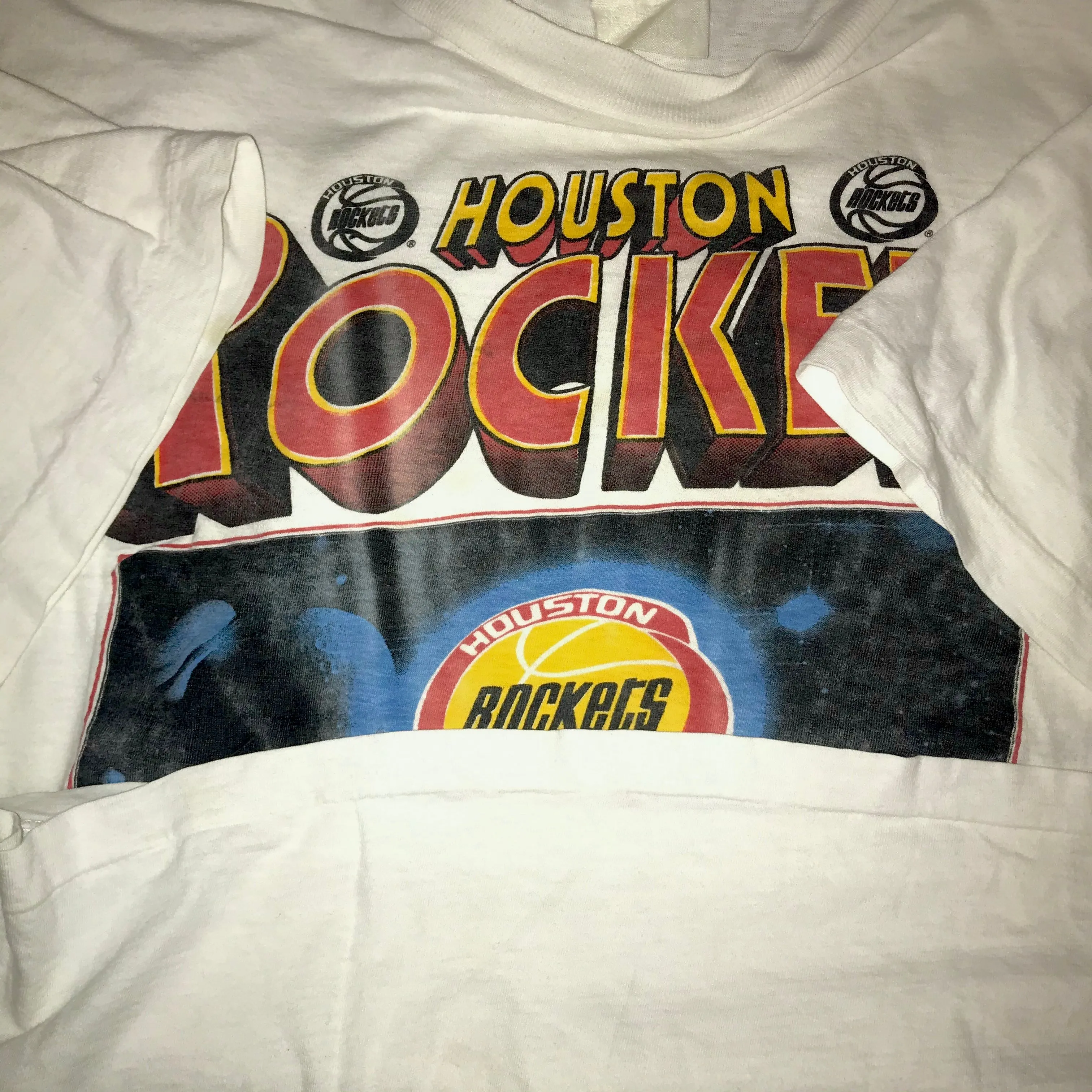 Rockets 1995 Comic Book Clutch City Tee (White)