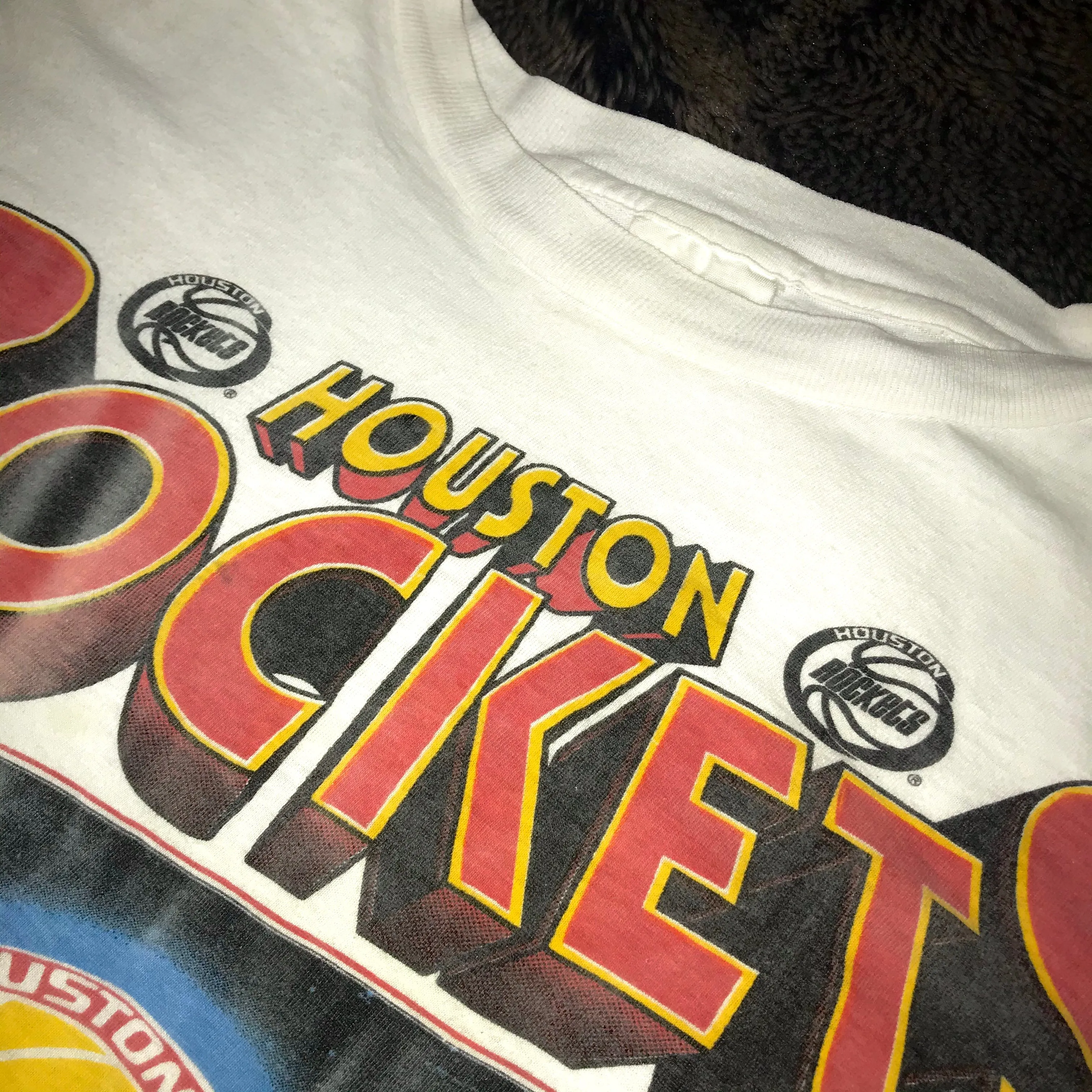 Rockets 1995 Comic Book Clutch City Tee (White)