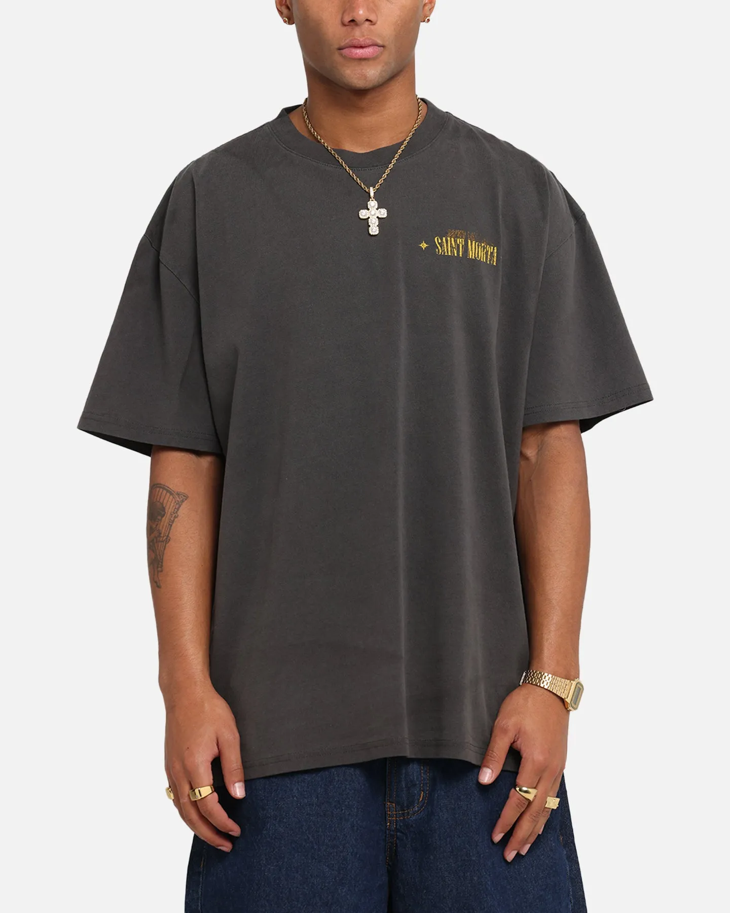 Saint Morta Realm Of Return Boxy T-Shirt Black Wash