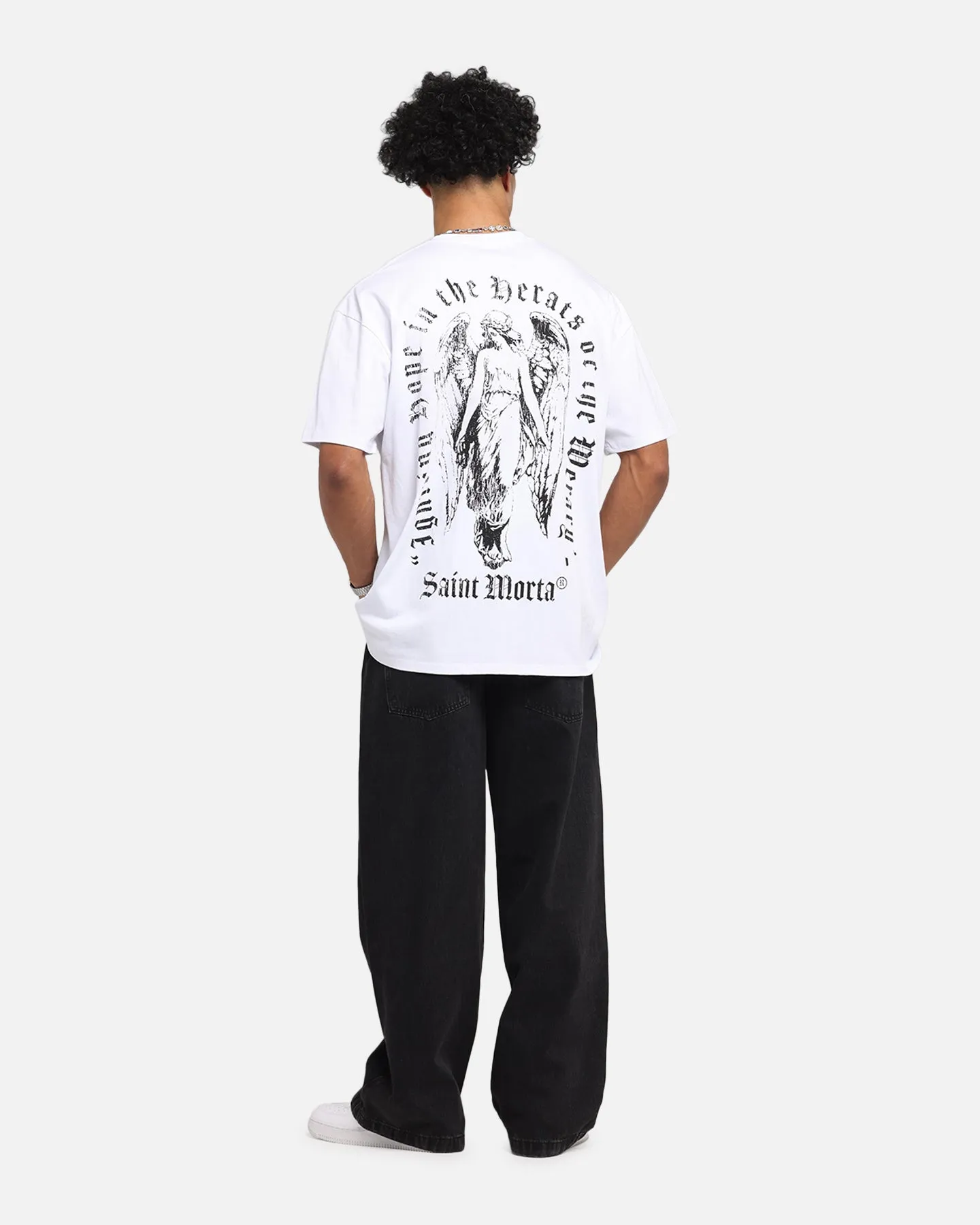 Saint Morta Weiry Hearts Boxy T-Shirt White