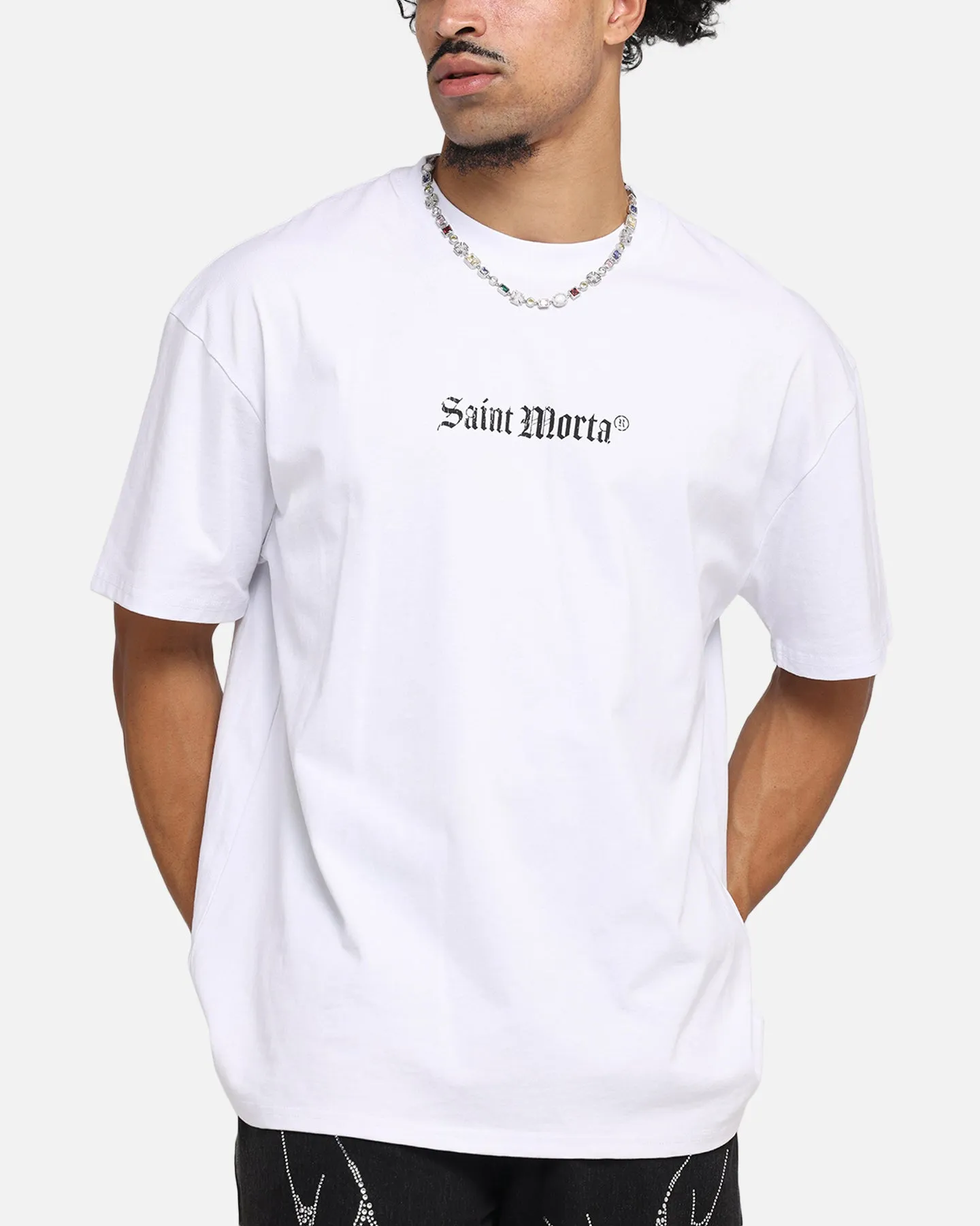 Saint Morta Weiry Hearts Boxy T-Shirt White