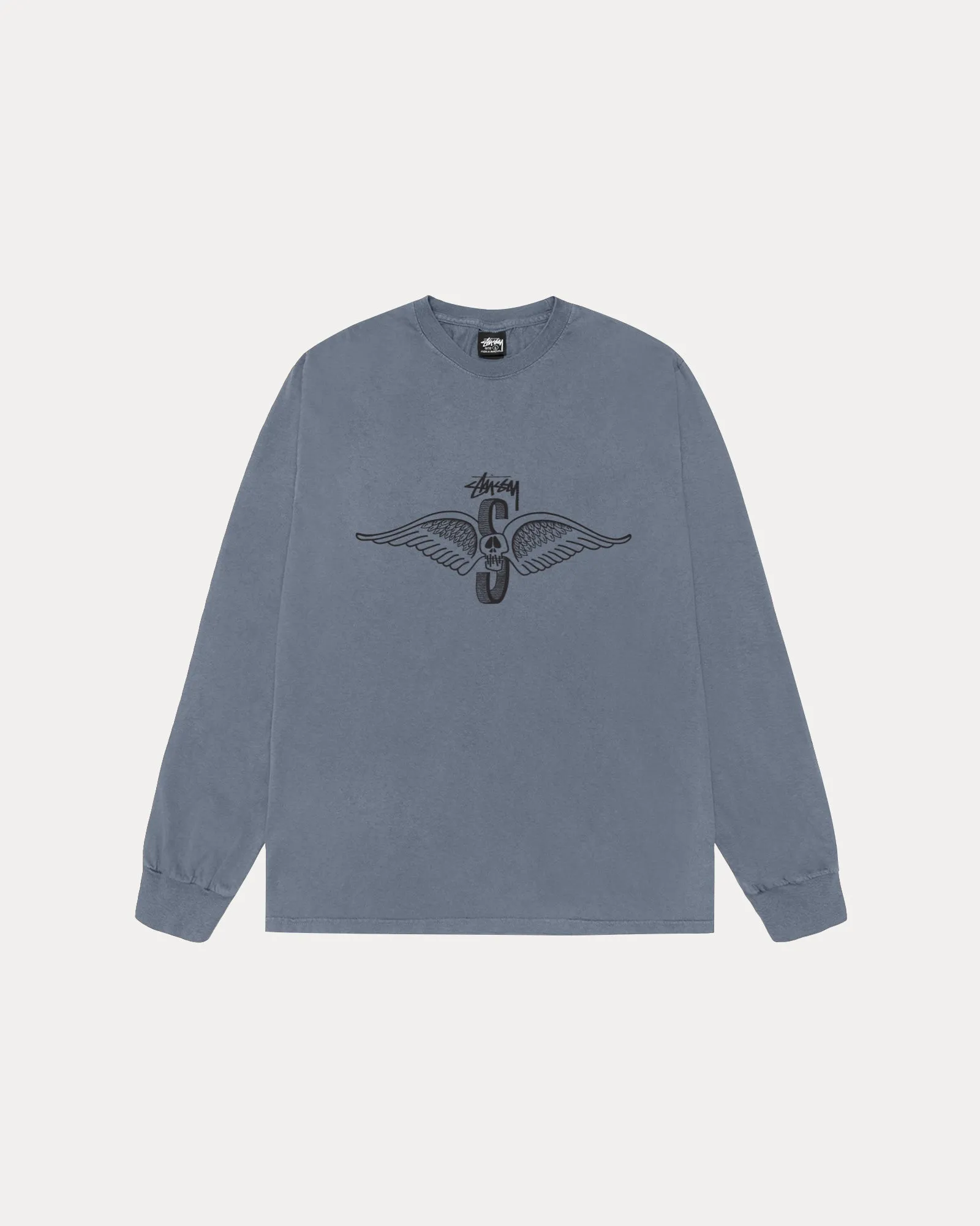 SKULL WINGS LS TEE PIGMENT DYED