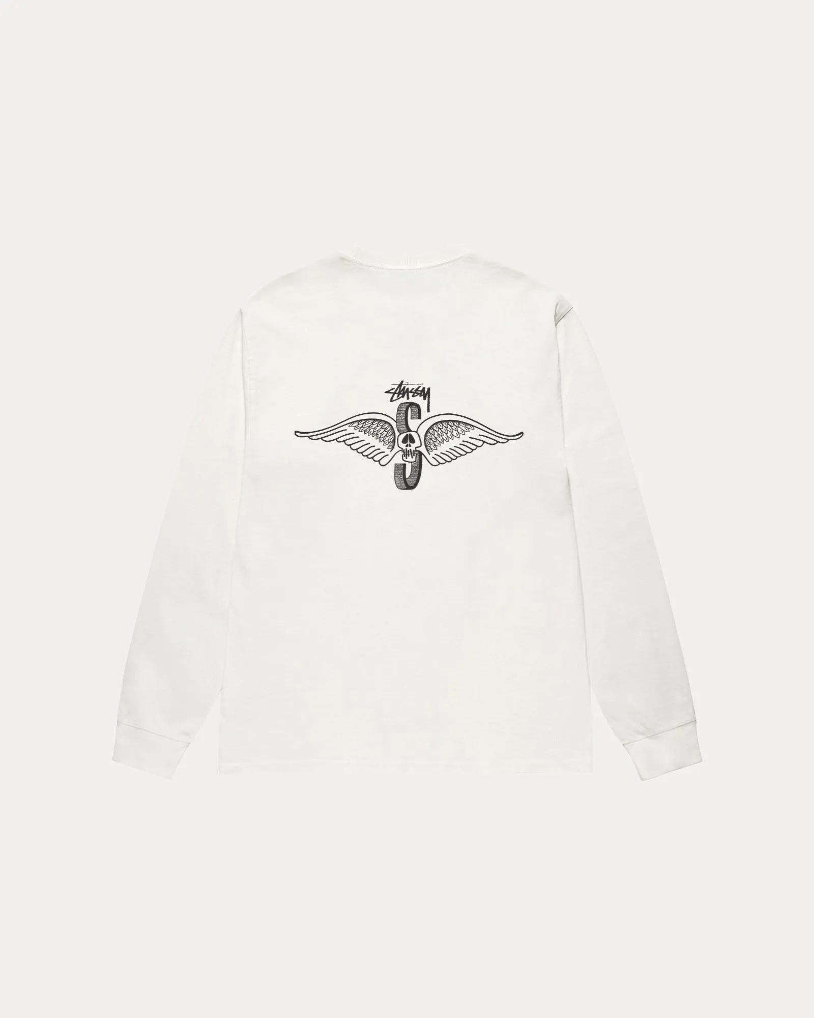 SKULL WINGS LS TEE PIGMENT DYED