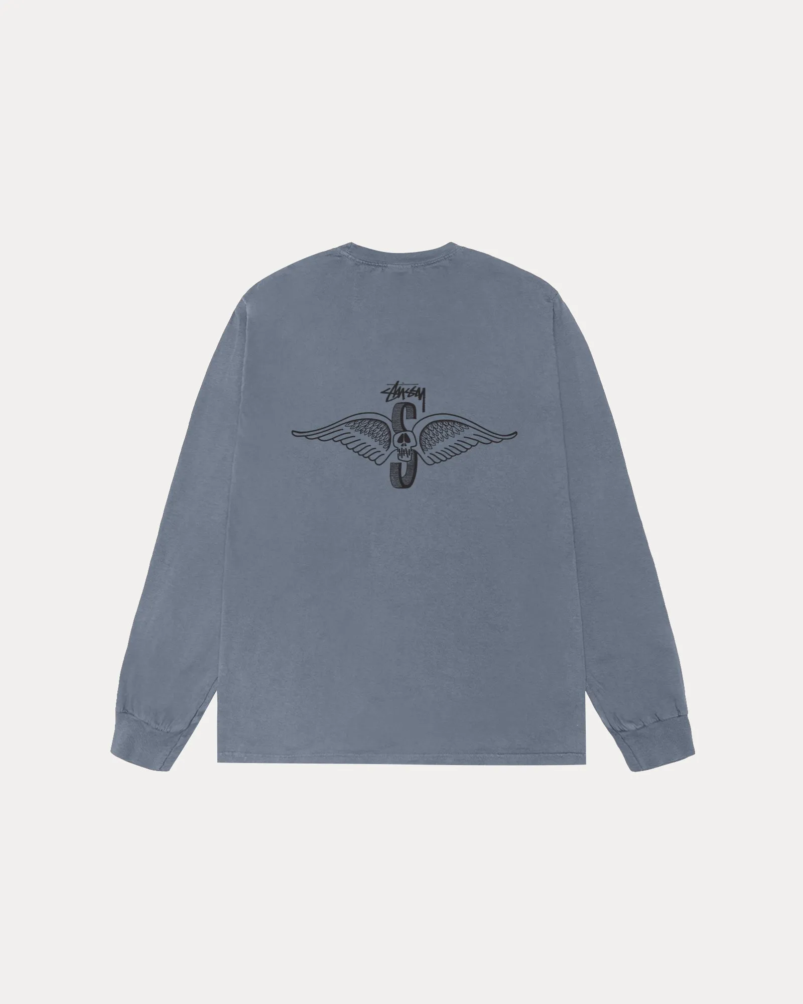 SKULL WINGS LS TEE PIGMENT DYED