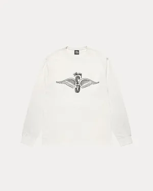 SKULL WINGS LS TEE PIGMENT DYED