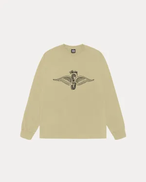 SKULL WINGS LS TEE PIGMENT DYED