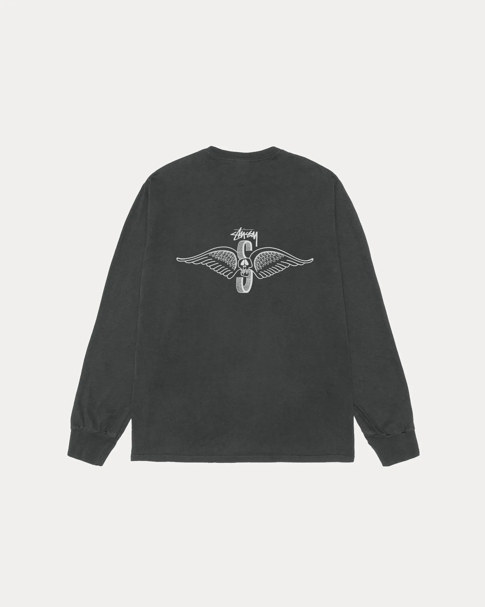 SKULL WINGS LS TEE PIGMENT DYED