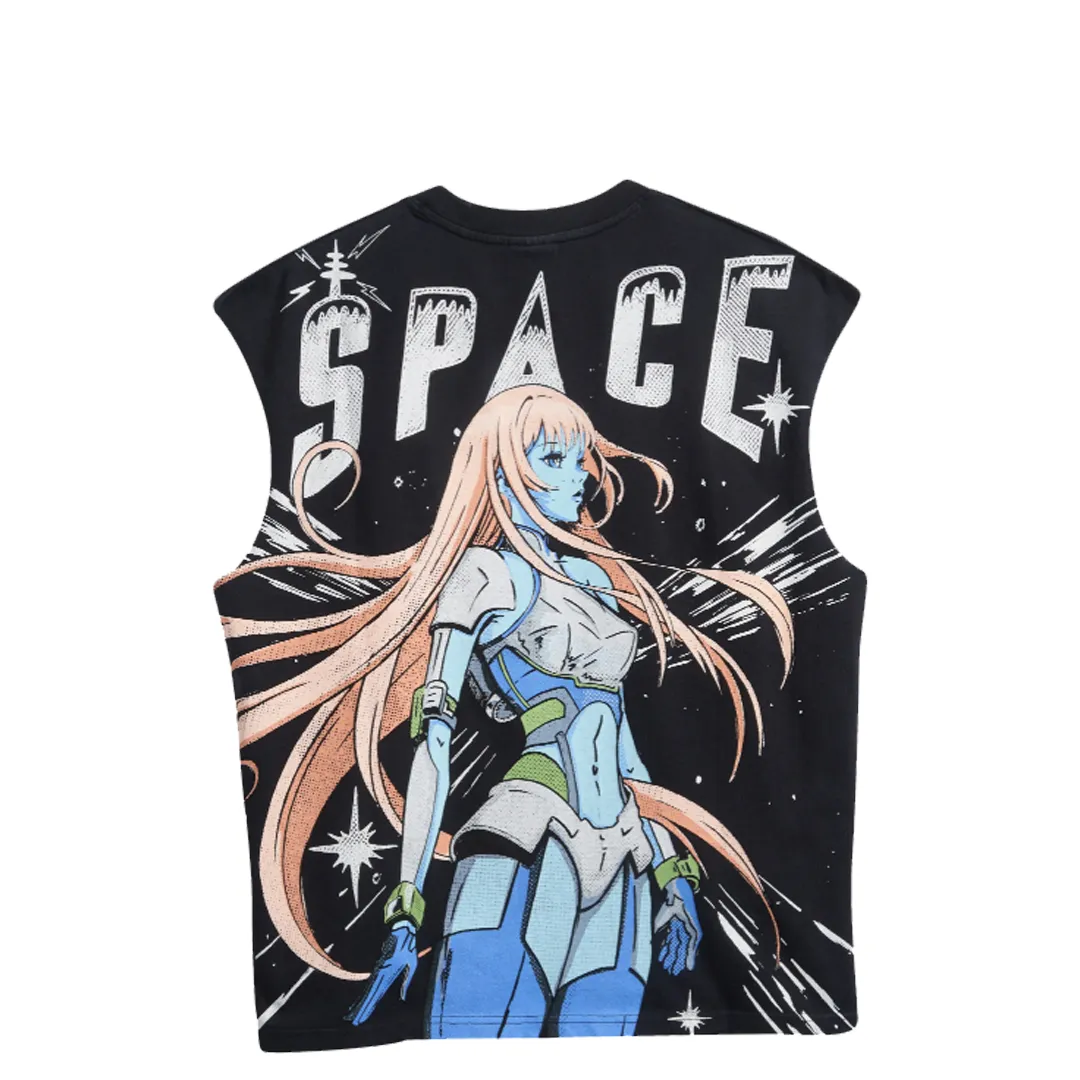 SPACE SLEEVELESS KNIT BLACK