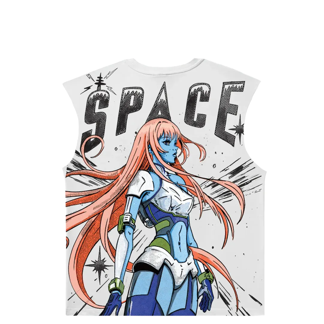 SPACE SLEEVELESS KNIT WHITE