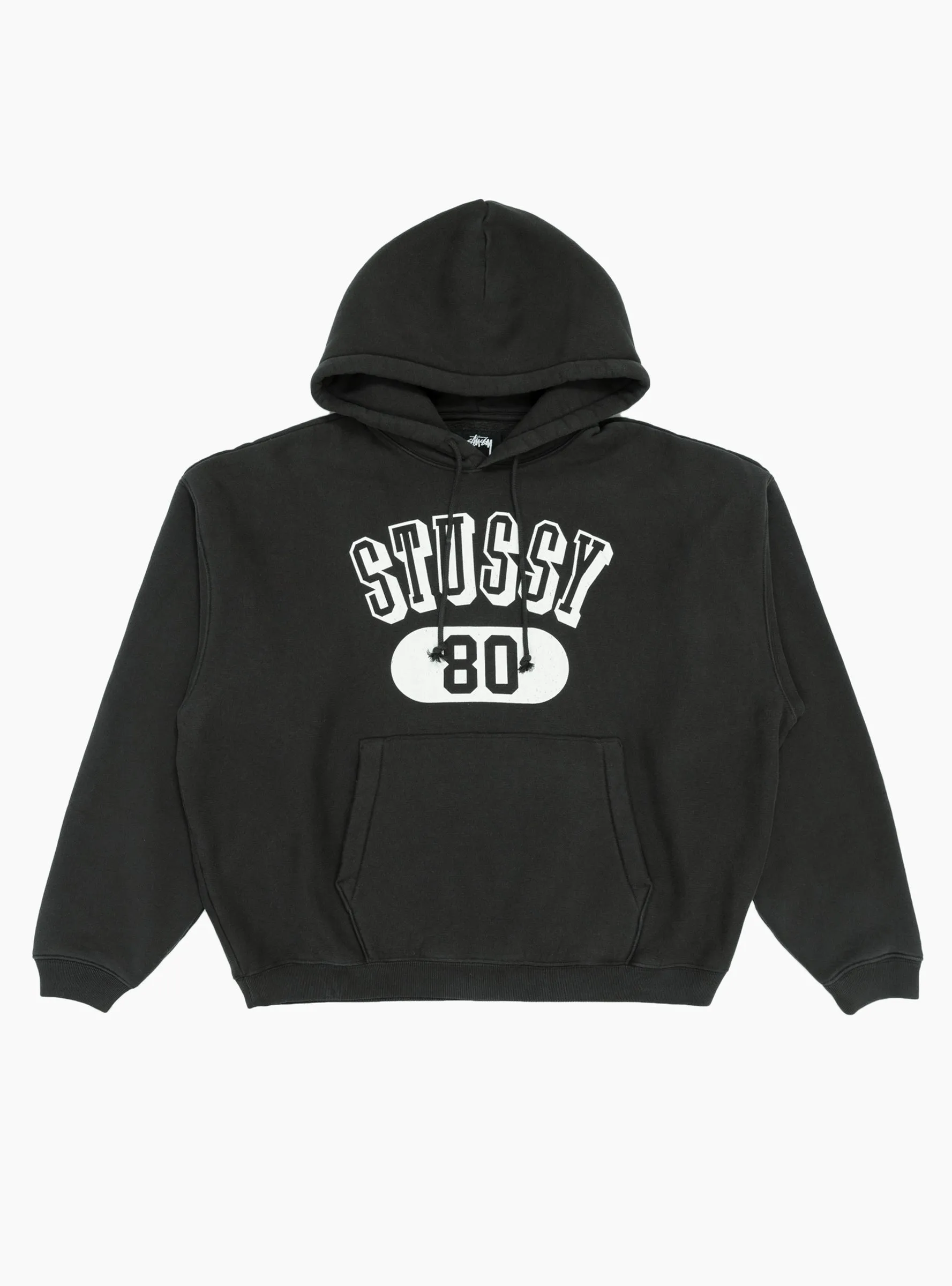 Stssy 80 Relaxed Hoodie Washed Black