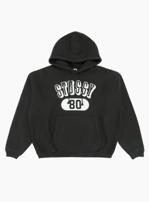 Stssy 80 Relaxed Hoodie Washed Black