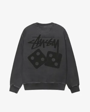 Stssy - Men's Dice Pig. Dyed Crewneck - (Black)