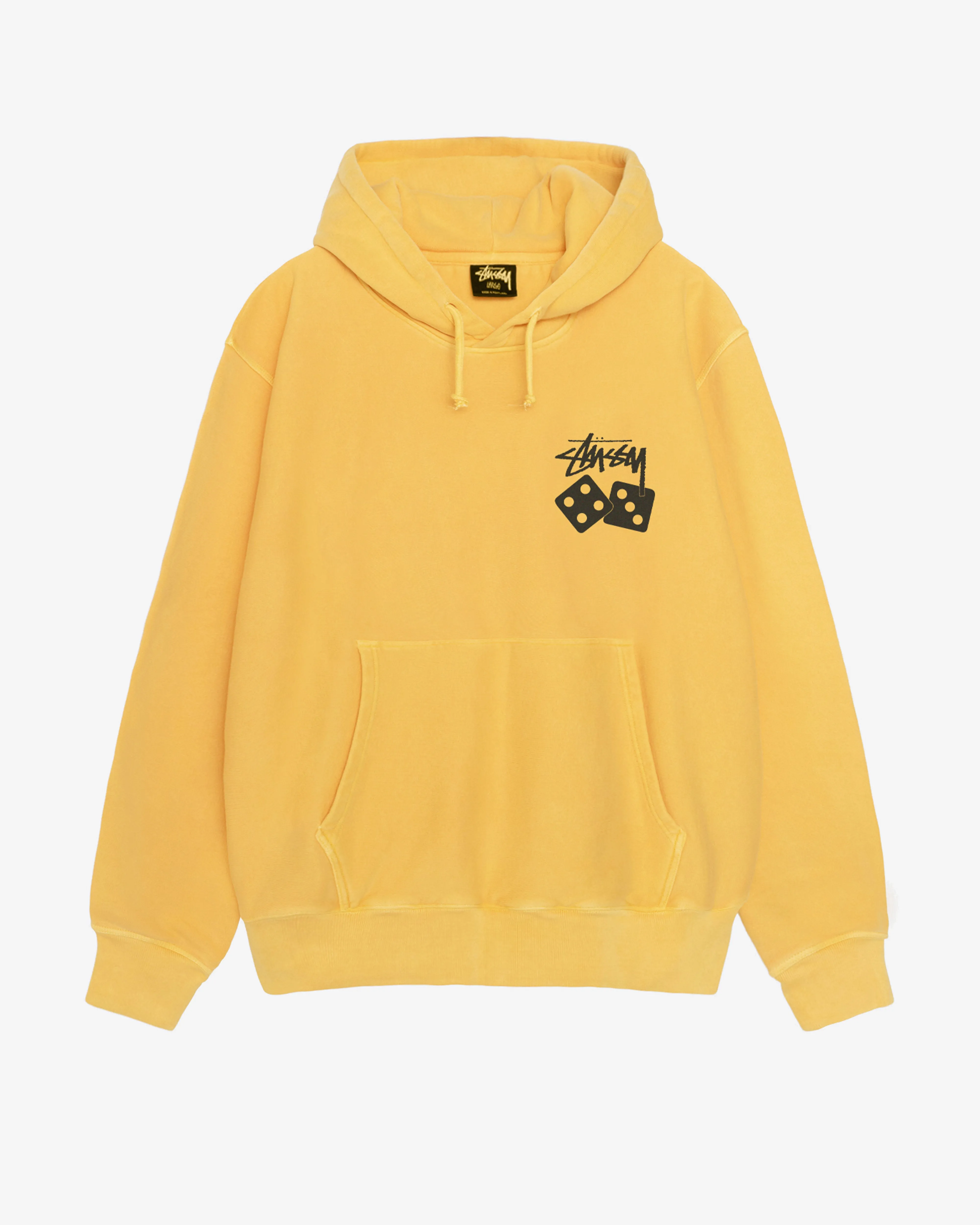 Stssy  - Men's Dice Pig. Dyed Hoodie - (Yellow)