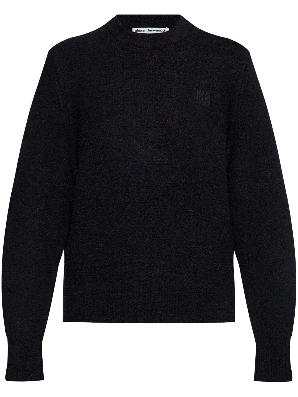 T BY ALEXANDER WANG - Women Embroidered Logo Relaxed Crewneck Pullover