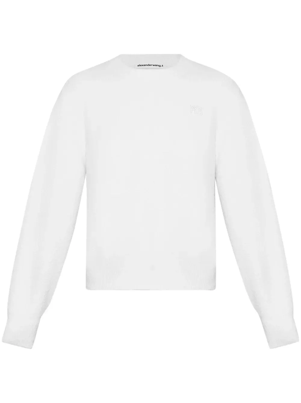 T BY ALEXANDER WANG - Women Embroidered Logo Relaxed Crewneck Pullover